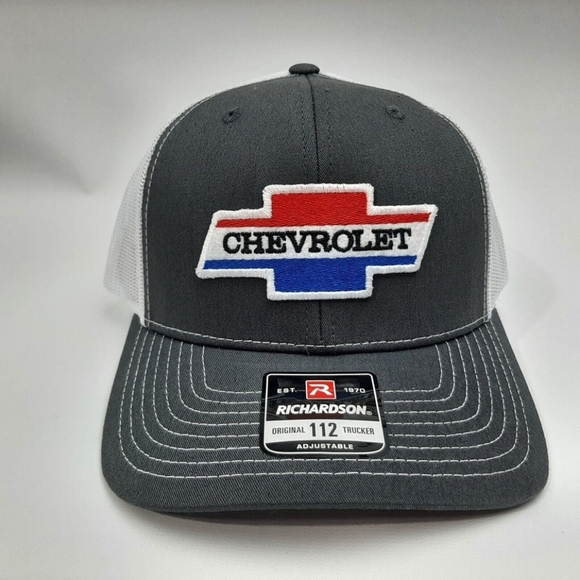Chevrolet Chevy Embroidered Patch Richardson 112 Trucker Mesh Snapback Hat Retro - Picture 4 of 5